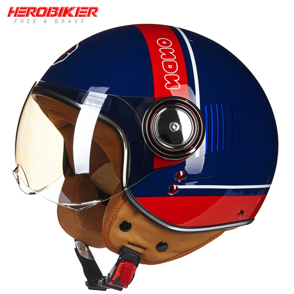 

Motorcycle Helmets Vintage Moto Helmet Half Open Face Men Women Moto Capacete De Moto Scooter Motorbike Helmet for 4 Seasons
