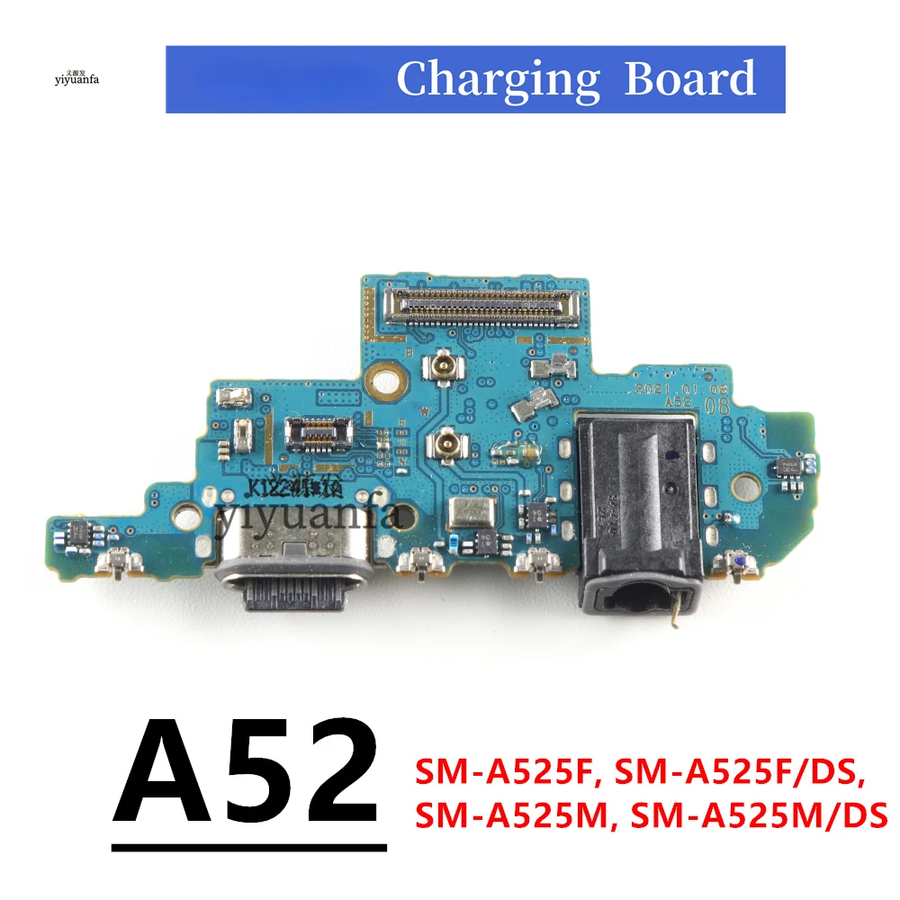 Плата зарядного устройства PCB Flex для Samsung Galaxy A52 4G A525 SM-A525F USB порт разъем
