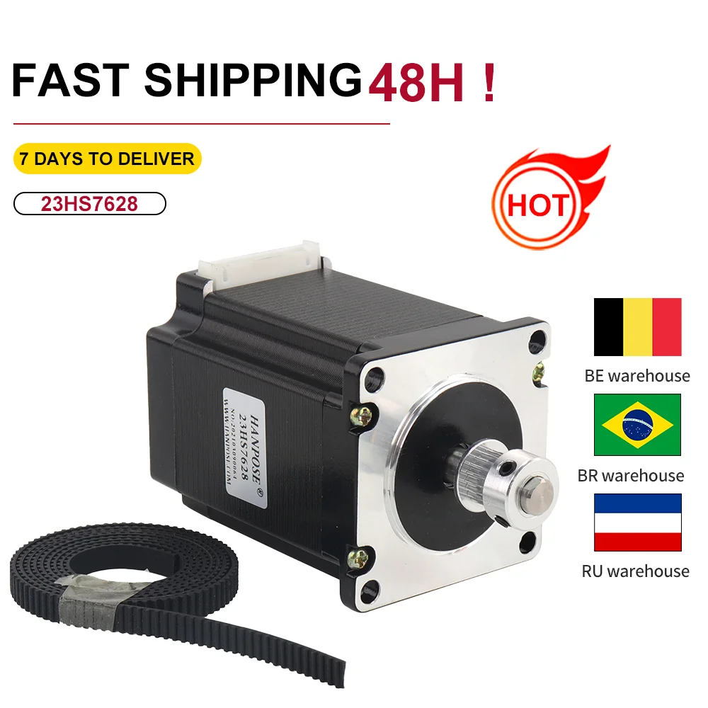 Шаговый двигатель Nema23 Бестселлеры 23HS7628 2GT Синхронное колесо Для 2-фазного