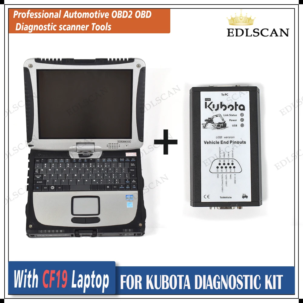 

For Kubota Diagmaster 21.5.10 2021 For Takeuchi interface with Laptop CF19 CF-19 Toughbook