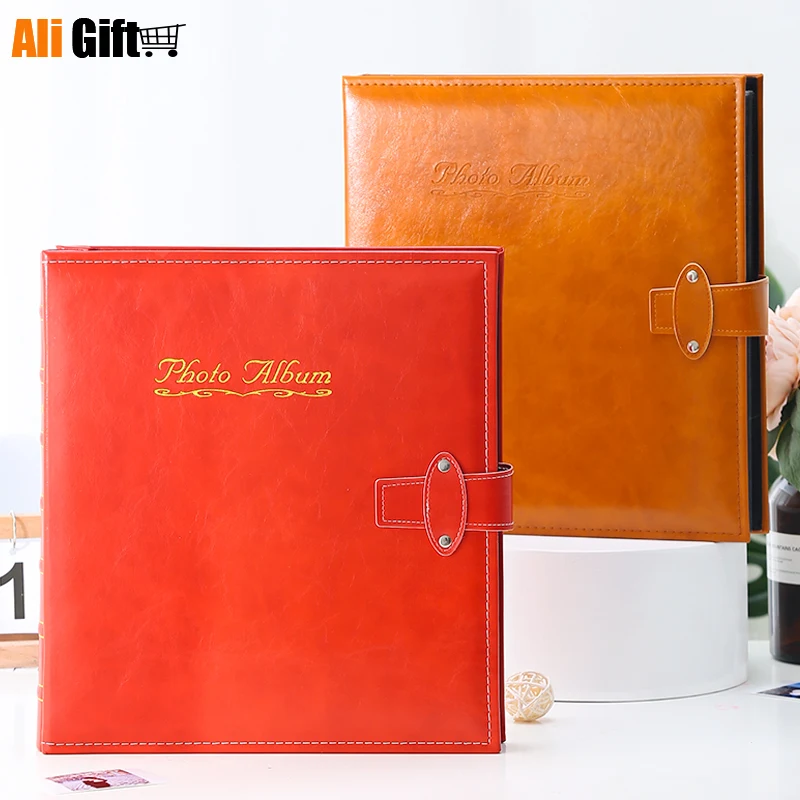 6 Inch 800 Pockets Insert  PU Leather Photo Album Large Capacity Family Baby Wedding Foto Albums Picture Book Gift for Friends