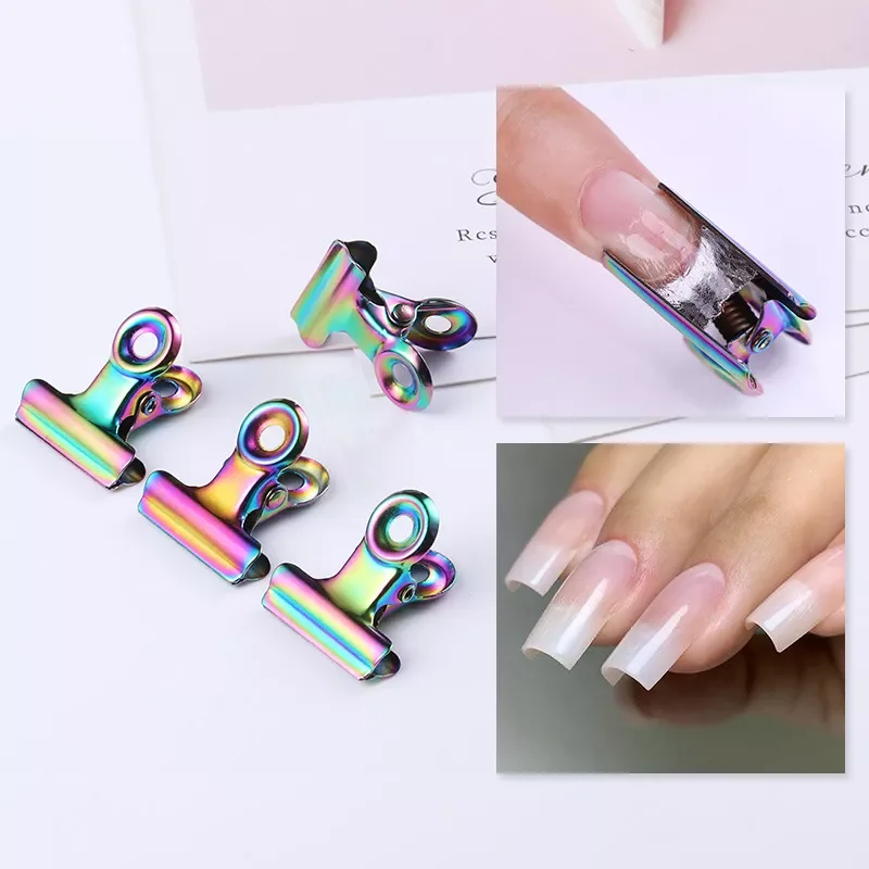 

NEW2023 Tips Clip Finger Extension Builder Nail Pinching Tool Nails Pinchers 6PCs Manicure Tool Nail Gel Mold Clip Nail Builder