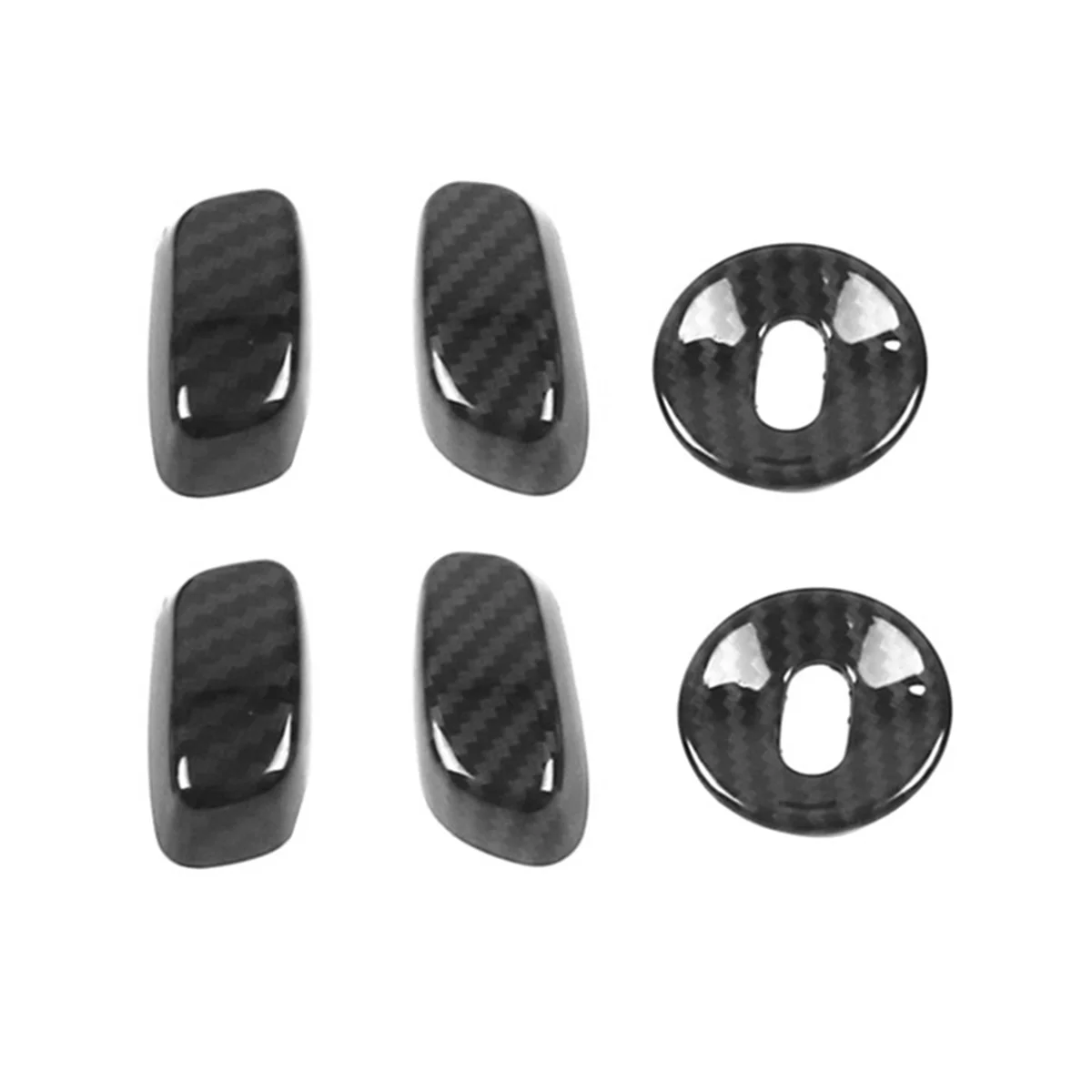 

6Pcs for Cadillac CT4 2020 Car Carbon Fiber Seat Adjustment Knob Button Frame Cover Trims