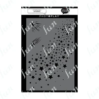 2022 new arrive shooting stars background stencils set handmade diy greeting cards scrapbook diary decoration embossing template