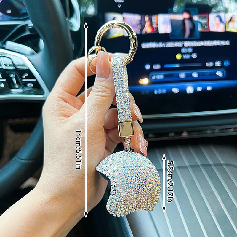 Изысканный брелок с бриллиантами красочный кулон для мотоциклетного шлема кукла