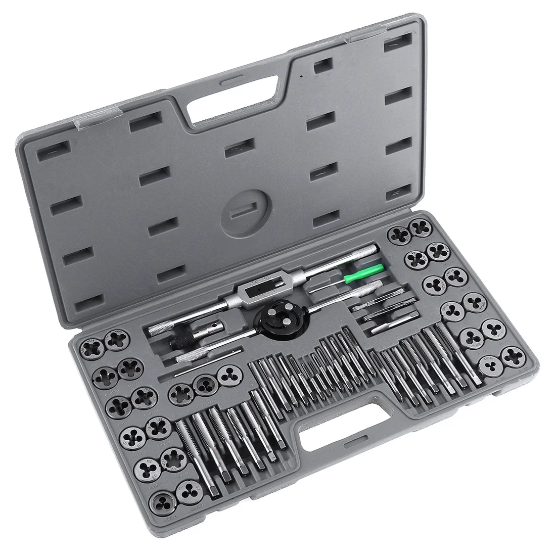 

60pcs Multifunction Alloy Steel Metric British Screw Tap Die Thread Cutting Tapping Hand Tool Kit Plastic Box for Machine Hand