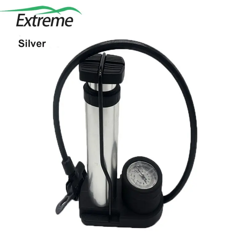 

Mini Bicycle Foot Pump With Pressure Gauge Bike Tire Air Pump With Gas Ball Needle For Bike Fits PrestaSchrader Valve Bike Pump