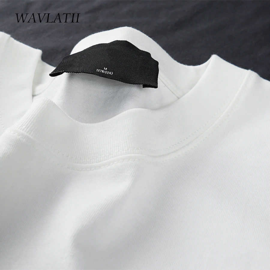 WAVLATII New Oversized Summer T shirts for Women Men Brown Casual Female Streetwear Tees Unisex Basic Cool Tops for Young WT2360 images - 6