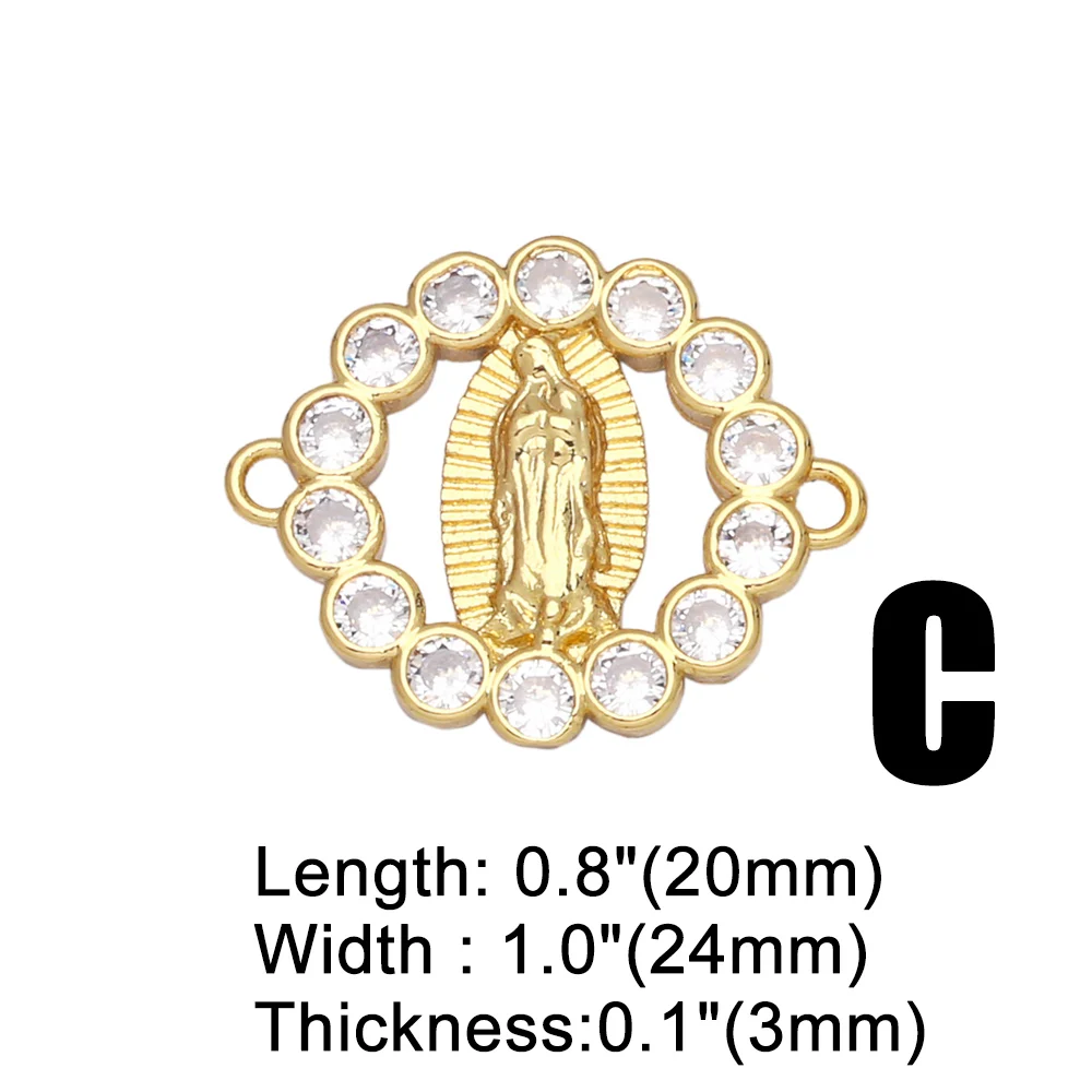 Подвески OCESRIO Rainbow Virgen de la Caridad del Cobre с золотым покрытием медный циркон