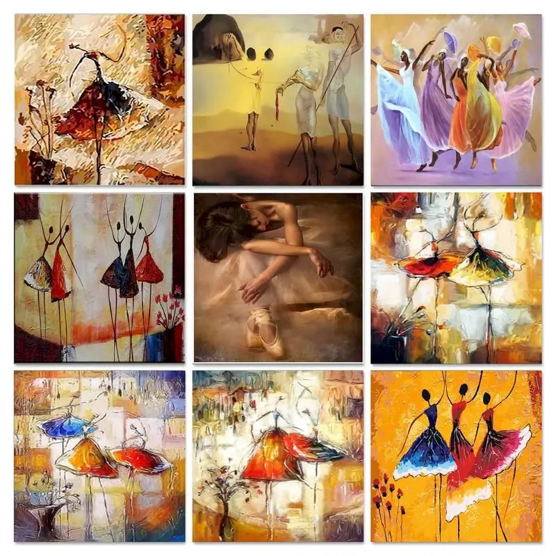 

DIY Digital Oil Painting Kill Time Abstract Dancer Coloring Hand-painted Wall Living Room Decor Nursery Home Decor Special Gift