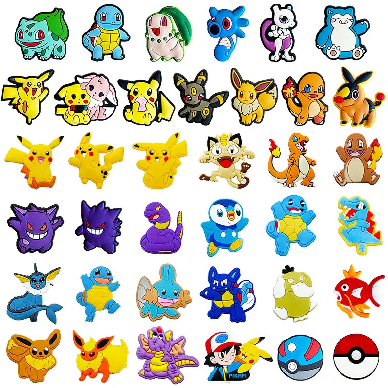 1 шт. пряжка для обуви серии покемонов Пикачу гэнгар Eevee Mewtwo Snorlax фигурки героев