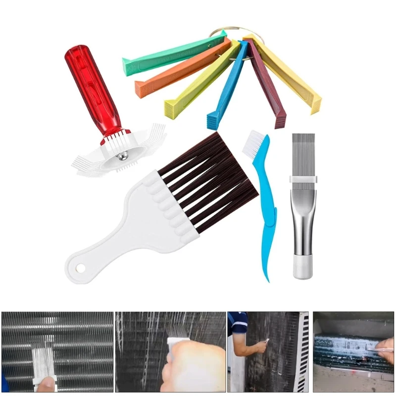 

Radiator Cleaner Car Air Conditioner Fin Comb Radiator Condenser Cleaning Brush Drop Shipping