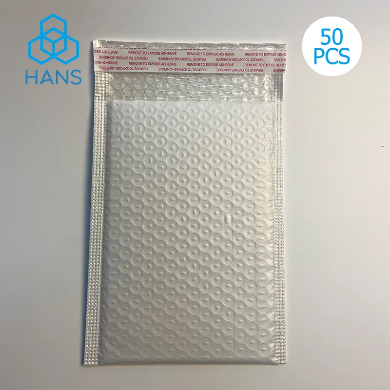 50pc white Shipping Bags,  Packaging Bags For Small Business, Colored Padded Mailing Envelopes, Opaque Matte Self Seal Bubble