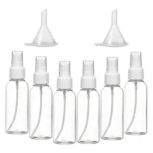 Portable Plastic Mist Empty Spray Bottle,Refillable Bottles, Atomizer for Alcohol,(50ml,6Pack)