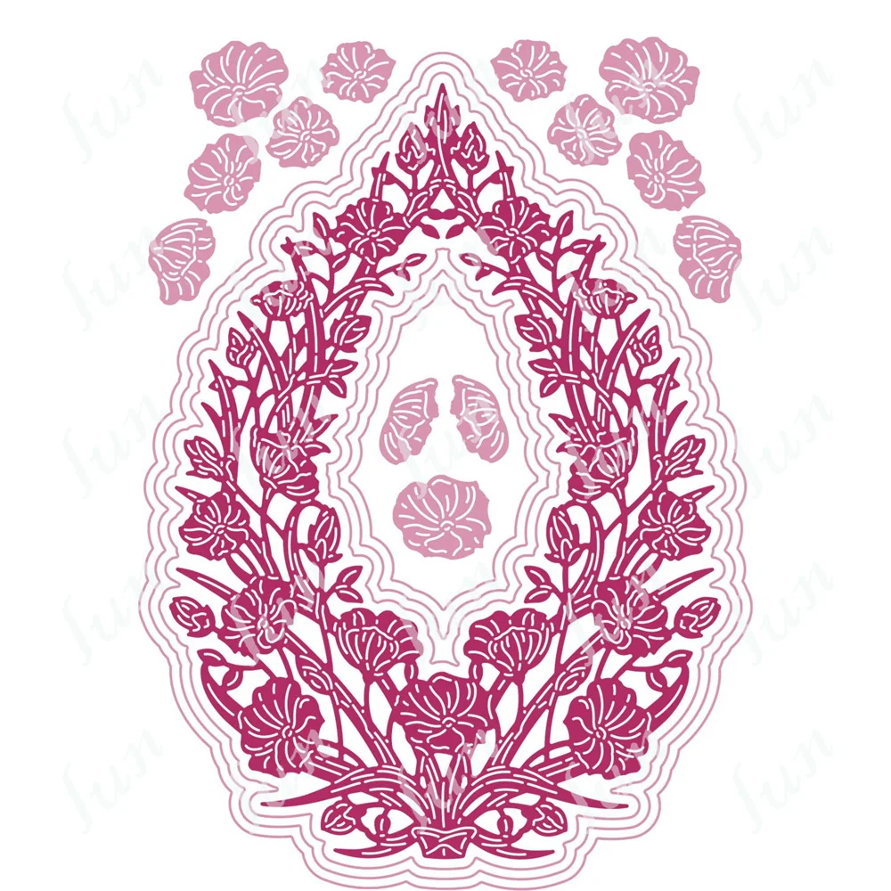 

Pretty Wreath 2022 New Metal Cutting Dies Scrapbooking Photo Album Decorative Embossing Paper Card Die Cuts Craft Supplies