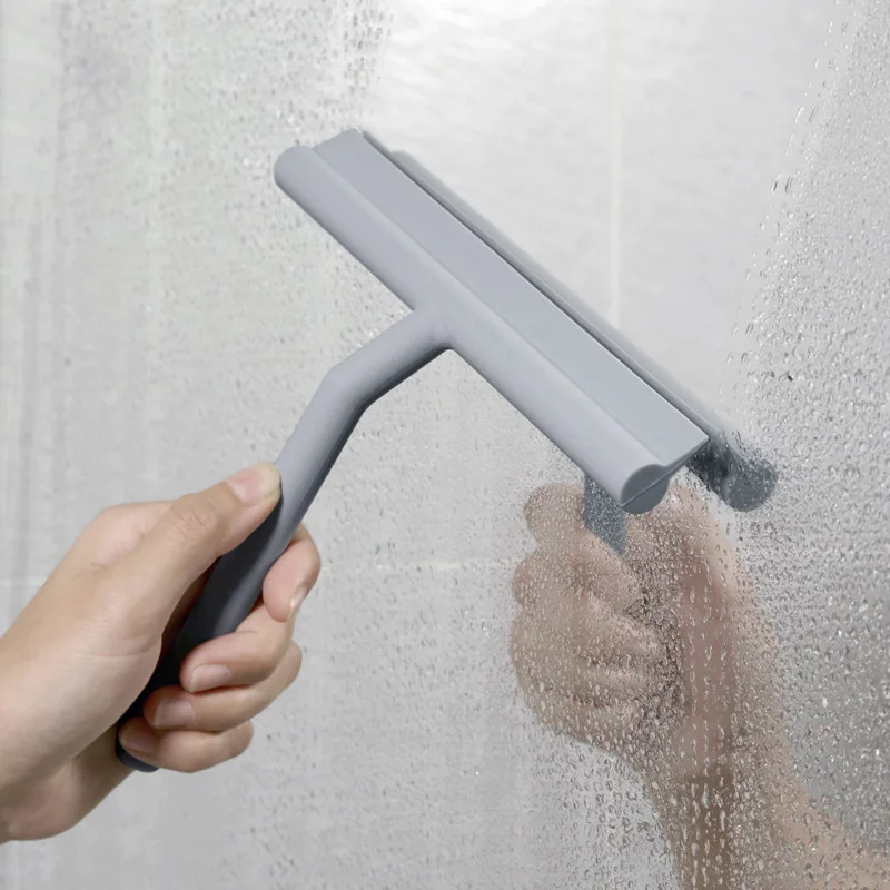

1set Silicone Window Squeegee Glass Wiper Scraper Cleaner with Hook Shower Squeegee Clean Mirror Wiper Scraper Glass Cleaning