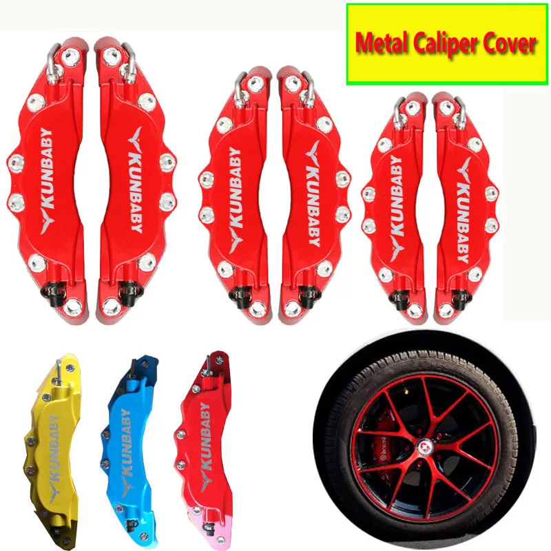

KUNBABY 2 или 4 шт. металлическая крышка тормозного суппорта хромированная наклейка логотип автомобиля Стайлинг украшения для BMW Audi Mercedes Benz Бесп...