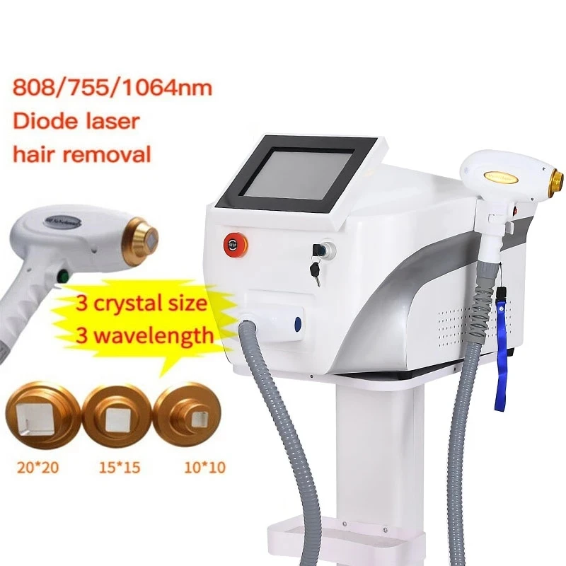 

755/808/1064nm depilation machine depilacion Portable laser diode 808nm diodo laser hair removal trio wavelengths diode laser