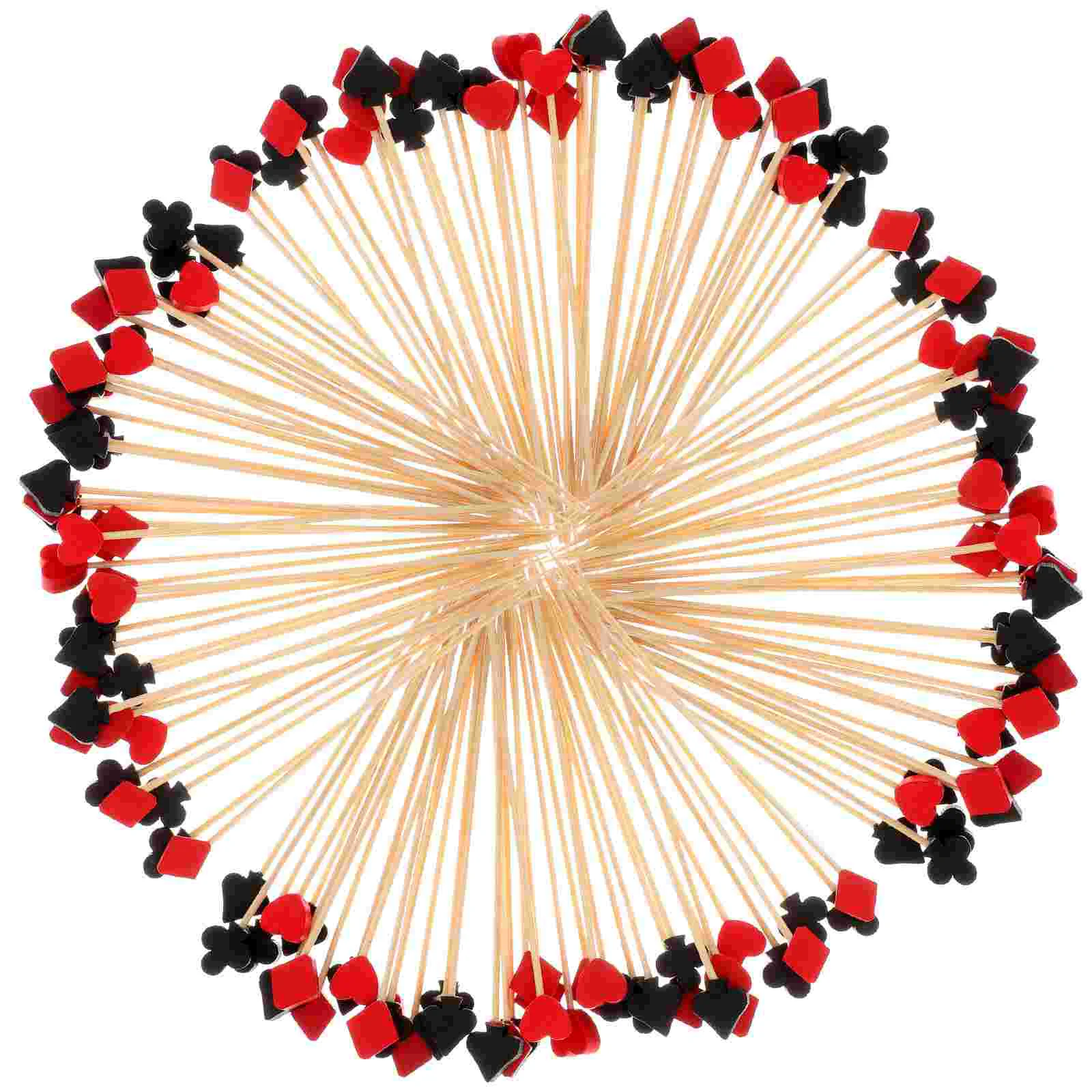 

100Pcs Party Toothpicks Premium Bamboo Appetizers Colored Toothpicks Party Toothpicks for Kitchen Party