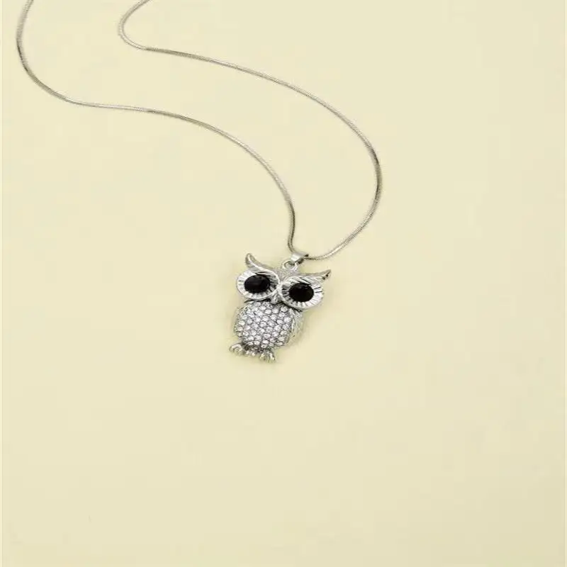 

Korean Style New Owl Necklace Fashion Personalized Long All-Match Sweater Chain Pendant Pendant