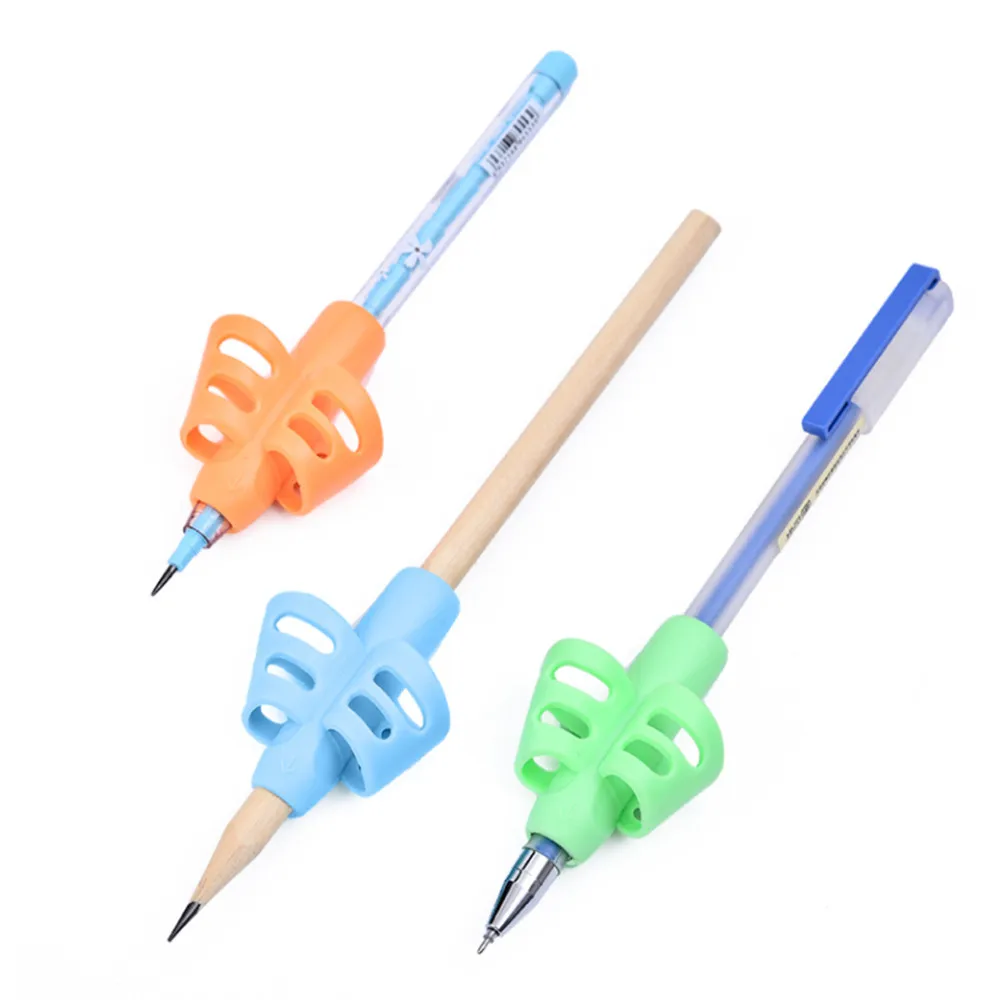 

1-3pcs Silicone Pencil Holder Two-Finger Hand Writing Aid Tool Pen Grip Students Posture Correction Tool Kawaii Stationery