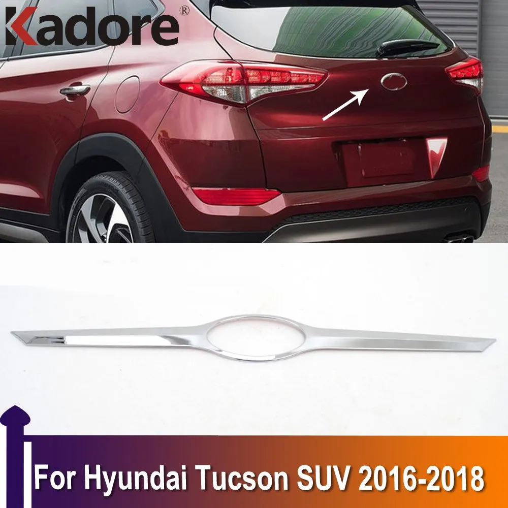 

For Hyundai Tucson SUV 2016 2017 2018 Chrome Rear Trunk Lid Tailgate Molding Cover Trim Garnish Strip Styling Car Accessories