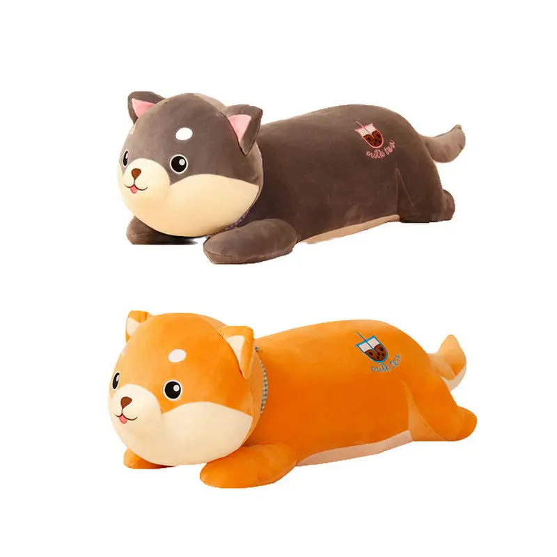 

40-90cm Cute Bubble Tea Shiba Inu Dog Plush Toy Cartoon Stuffed Doll Soft Animal Throw Pillow Sofa Bed Cushion Kids Gift