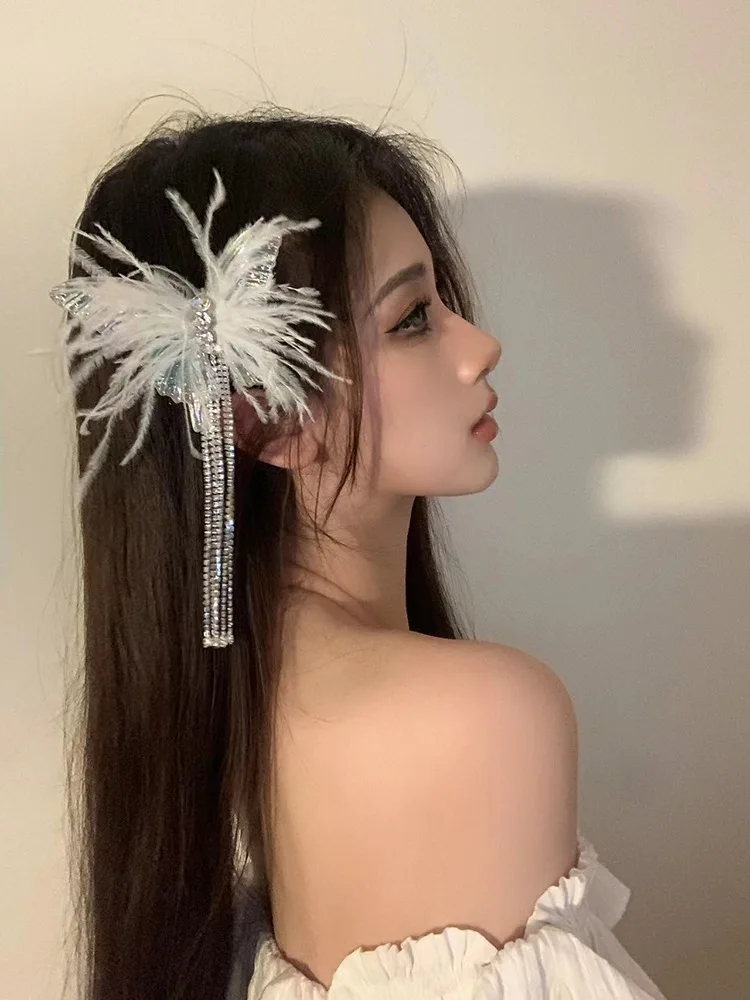 

Fashion Moving Butterfly Hairpin Girls Tassel Barrettes Hair Accessories Shaking Move Wing Top clip Bangs Clip Headwear