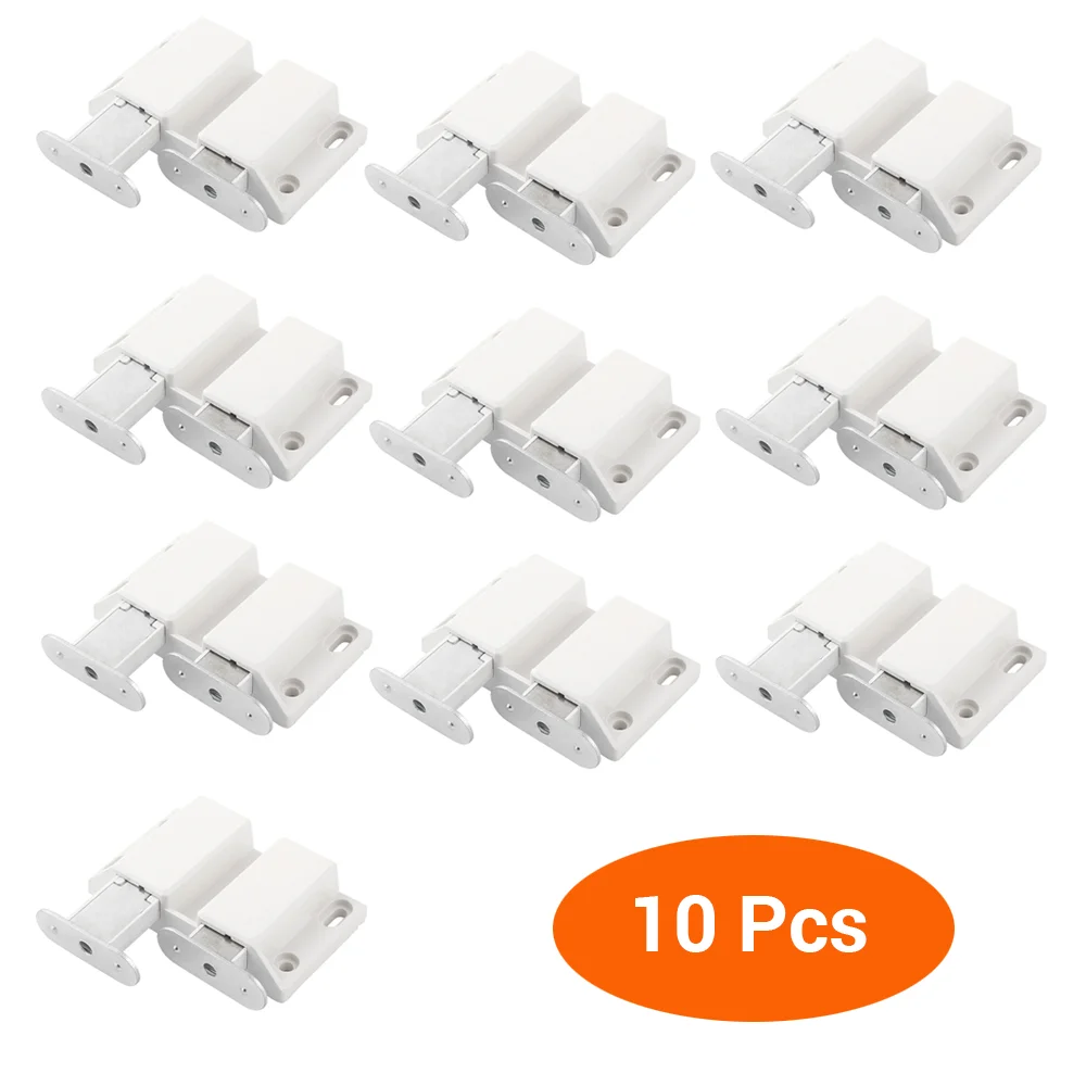

10 Pcs Magnetic Double Cabinet Catch Magnetic Kitchen Door Stopper Drawer Soft Close Square Push to Open Touch For Hardware