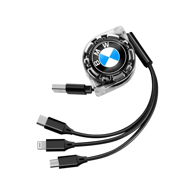 

3-в-1 кабель для зарядки Micro USB типа C, мультизарядное устройство для BMW X1 X2 X3 X5 X4 X6 X7 G30 G20 G32 G11 G12 F40 F30 F20 F10 F34 GT