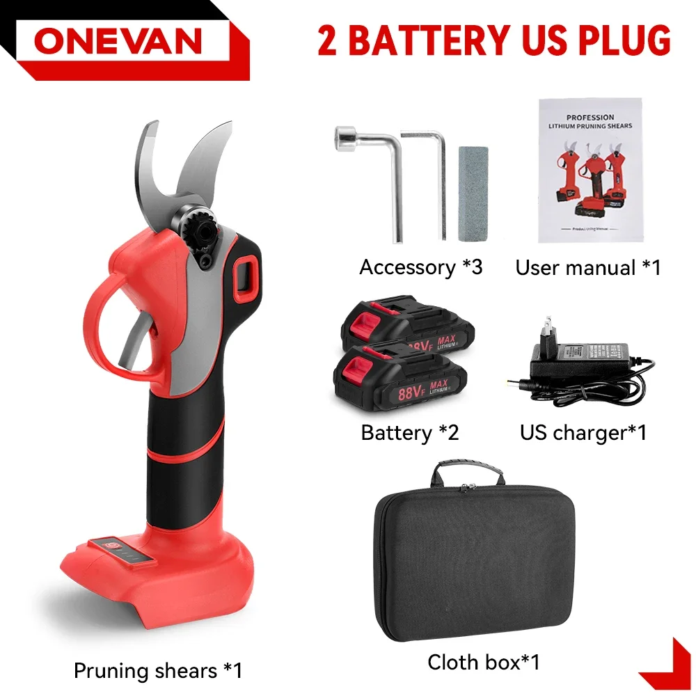 

Аккумуляторный секатор ONEVAN 30 мм 4 передачи 18 В