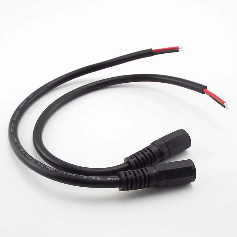 Фото Кабель-разъем питания постоянного тока 30 см, 16awg, 2,1x5,5 мм, медный провод, ток 10 А, для светодиодной ленты, камеры видеонаблюдения D4 №5
