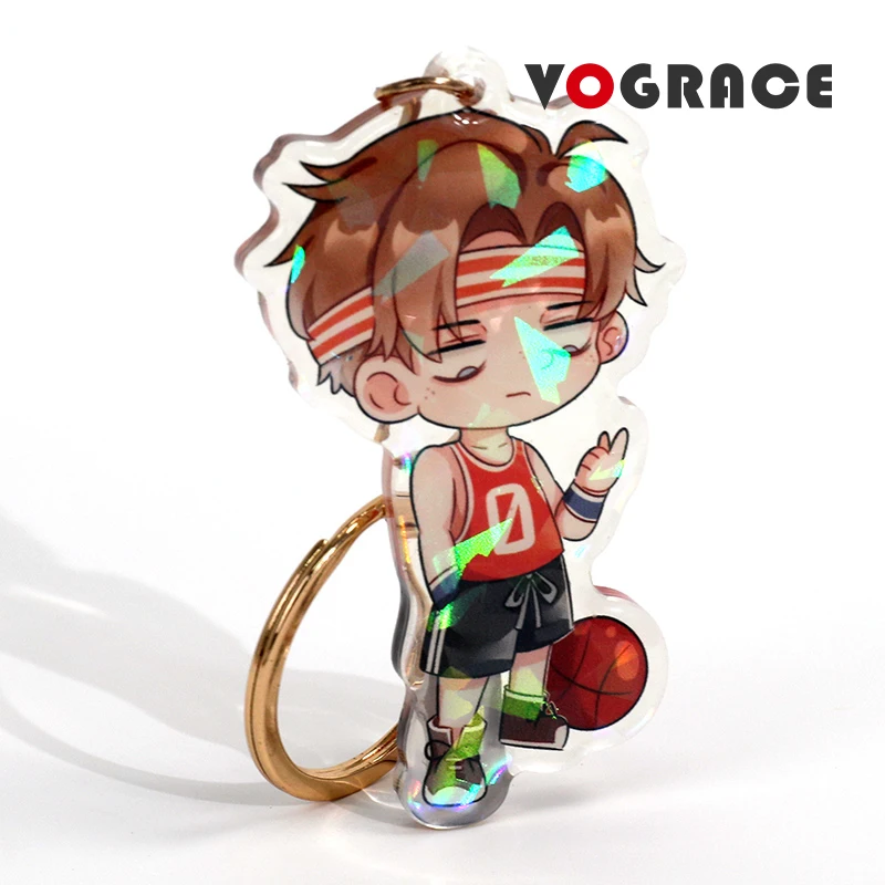 

Прозрачный голографический акриловый брелок Vograce с напечатанным логотипом