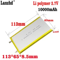 8565113 3 7v 1000mah lithium polymer rechargeable battery lipo cell for mobile power led lamps tablet pda e book gps power bank