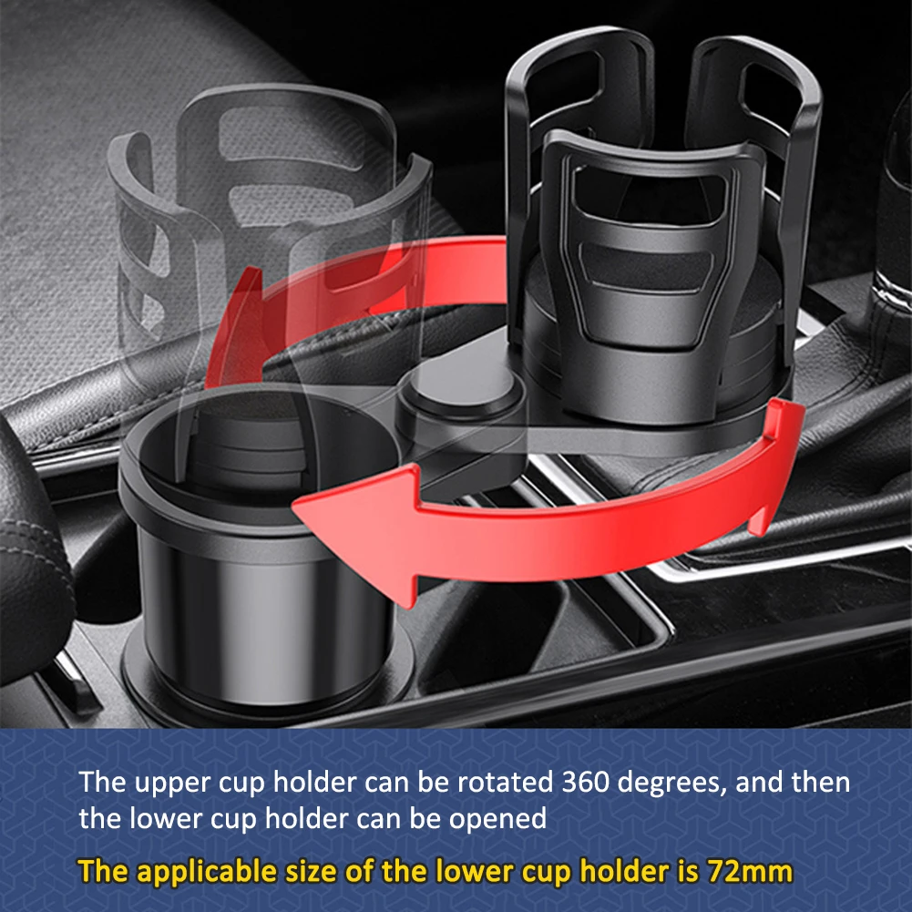 

2/4 In 1 Multifunctional Car Cup Holder Expander Adapter Base Tray Car Drink Cup Bottle Holder AUTO Car Stand Organizer