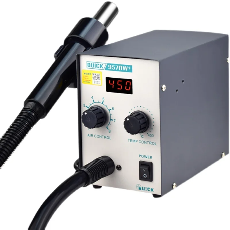 Фото Станция для пайки горячим воздухом QUICK 857DW + Станция для быстрой пайки, фен, паяльная станция BGA SMD №2