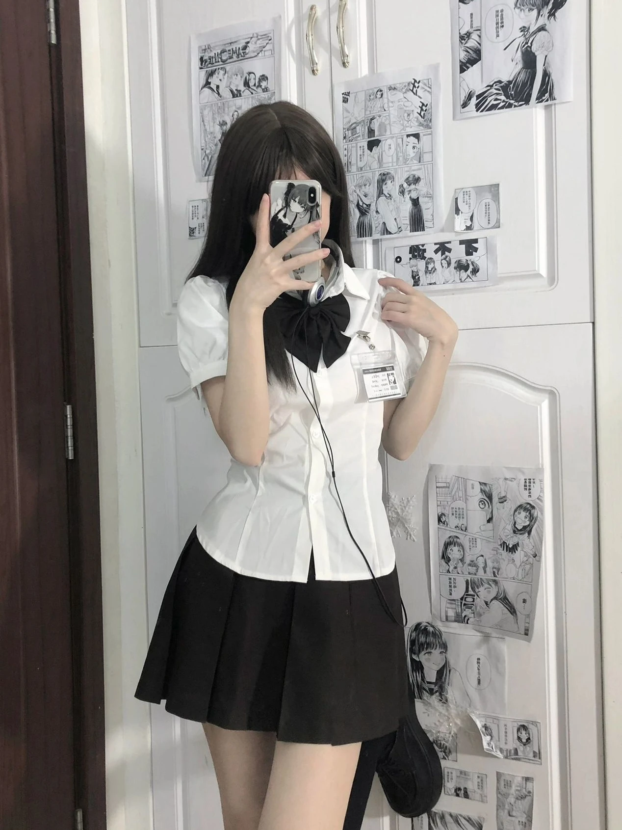 Mars Institute Summer Sweetheart Waist Hugging Shirts Short sleeve Japan fashion Preppy White Shirt Jk Uniform Set