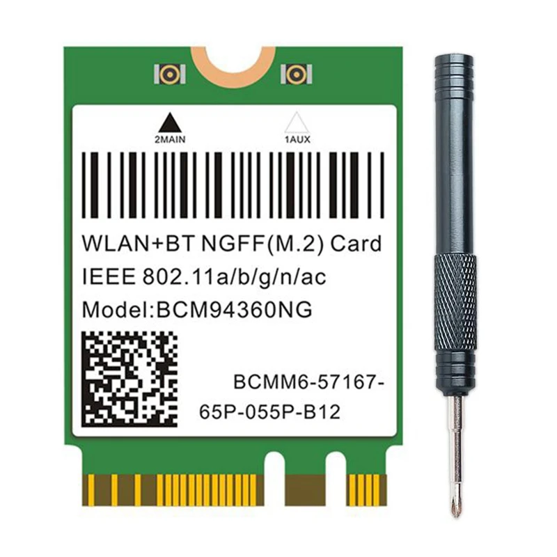 

Двухдиапазонная Wi-Fi карта 1200 Мбит/с BCM94360NG для MacOS Hackintosh 802.11Ac Bluetooth 4.0, беспроводной адаптер, сетевая Lan Карта