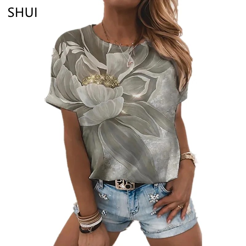 

2022 New Fashion Women's T-shirt Summer loose women's printed cute T-shirt