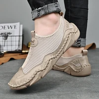 british style men casual shoes slip on summer adult casual running sneakers breathable mens loafers moccasins mesh low shoes