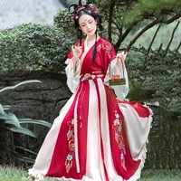 fairy ancient chinese costume hanfu dress 6 meter pendulum women embroidery retro ming dynasty princess festival outfit folk