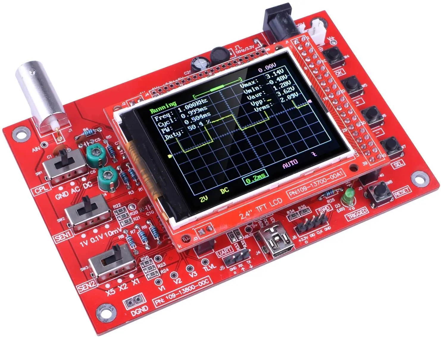 

DSO FNIRSI-138 2.4" TFT Digital Oscilloscope 1Msps + Analog Probe Bandwidth (Welded)