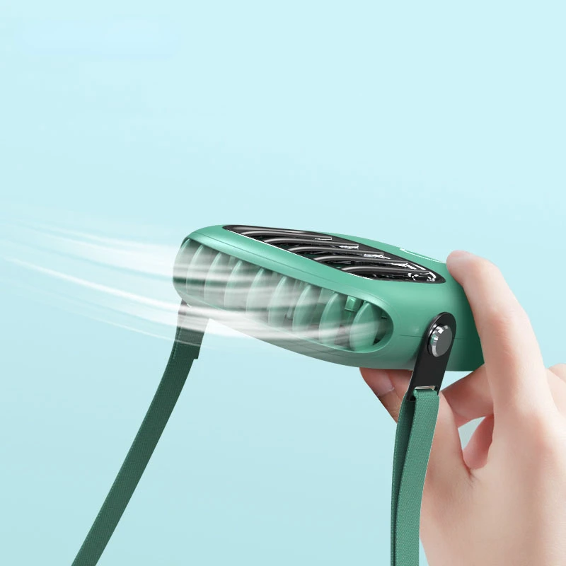 

Travelling Neck Hanging Fan 1800mAh Battery USB Rechargeable Portable Mini Bladeless Fan for Home Office Desk Outdoor Air Cooler