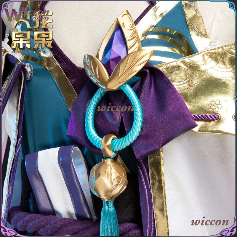 Фото 6'h\b/5;e,8\v,5/Uniform Game LLOL Spirit Blossom ‌   Костюм для косплея Hwei: высококачественный полный комплект «Визионер»; 5'b\7/m' №5