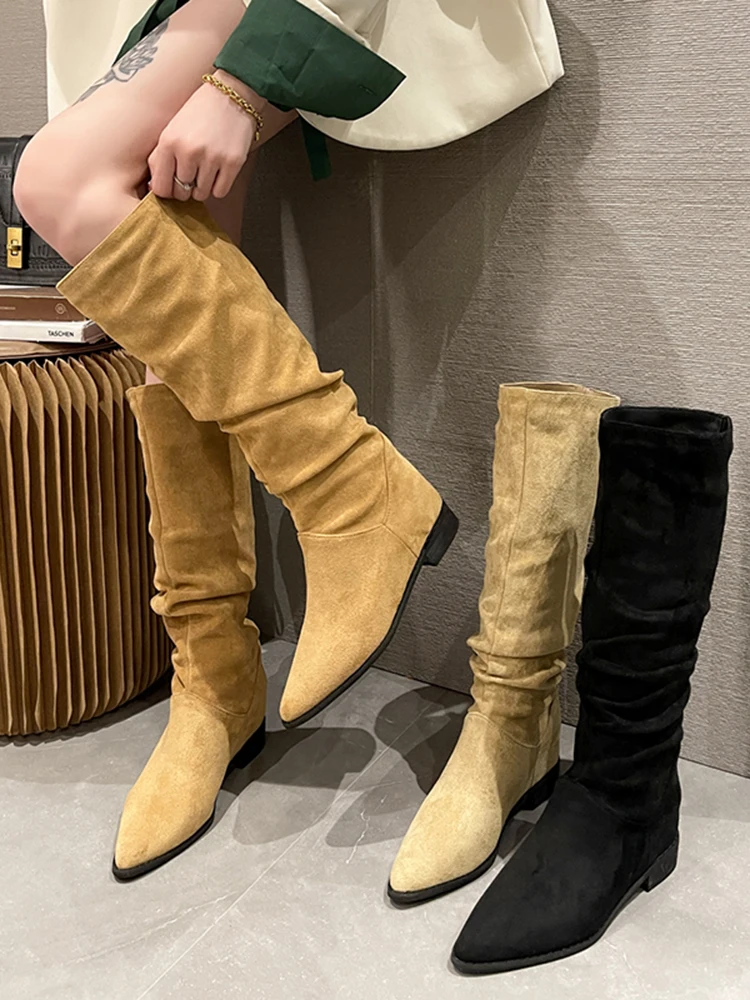 

Women Boots Over Knee Female Shoes Boots-Women Luxury Designer Over-the-Knee Ladies 2022 Pointy Rubber Fashion Cowboy Med