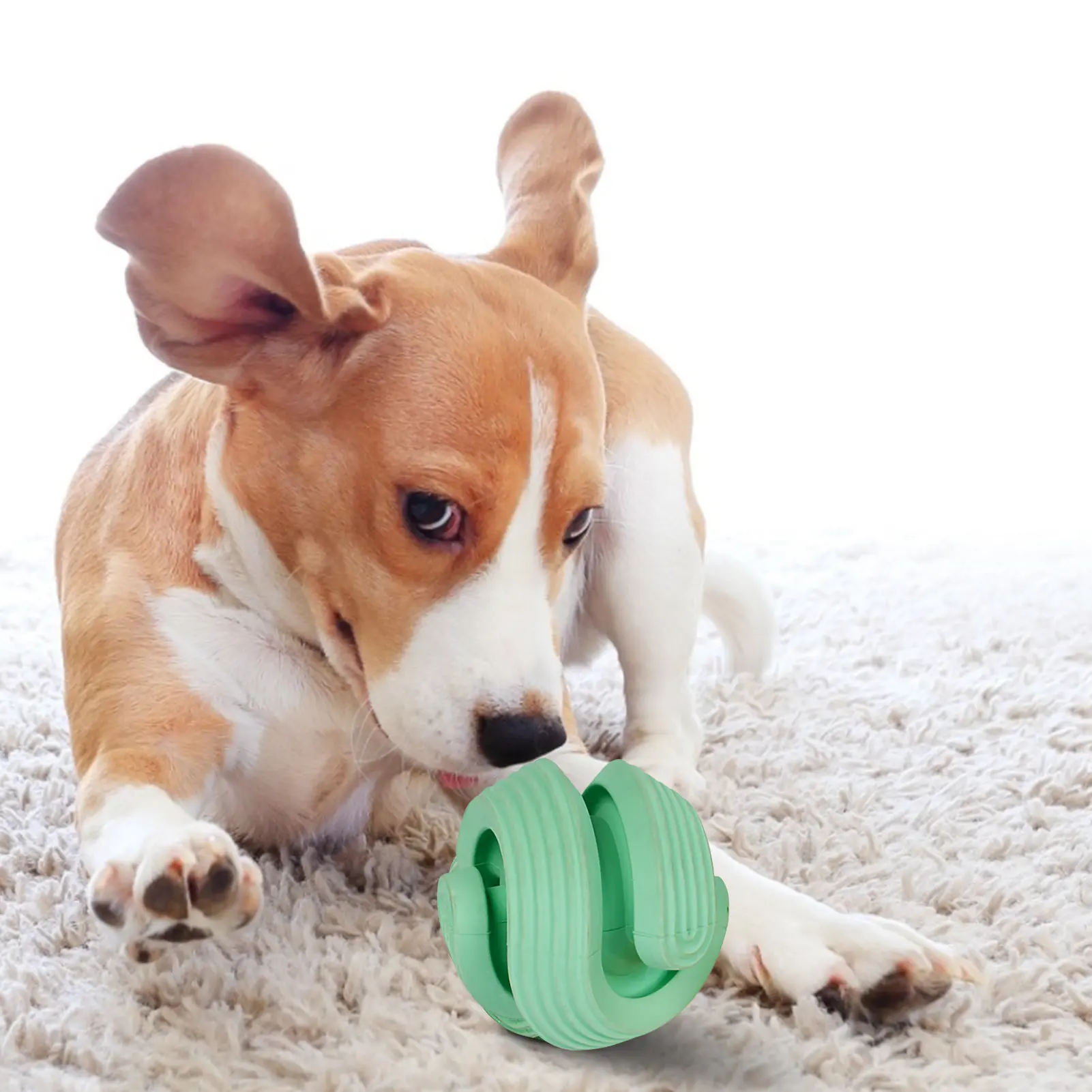 

Мяч для медленной кормушки для собак, прочный мяч для медленной кормушки для собак, Интерактивная игрушка для жевания домашних животных, дл...