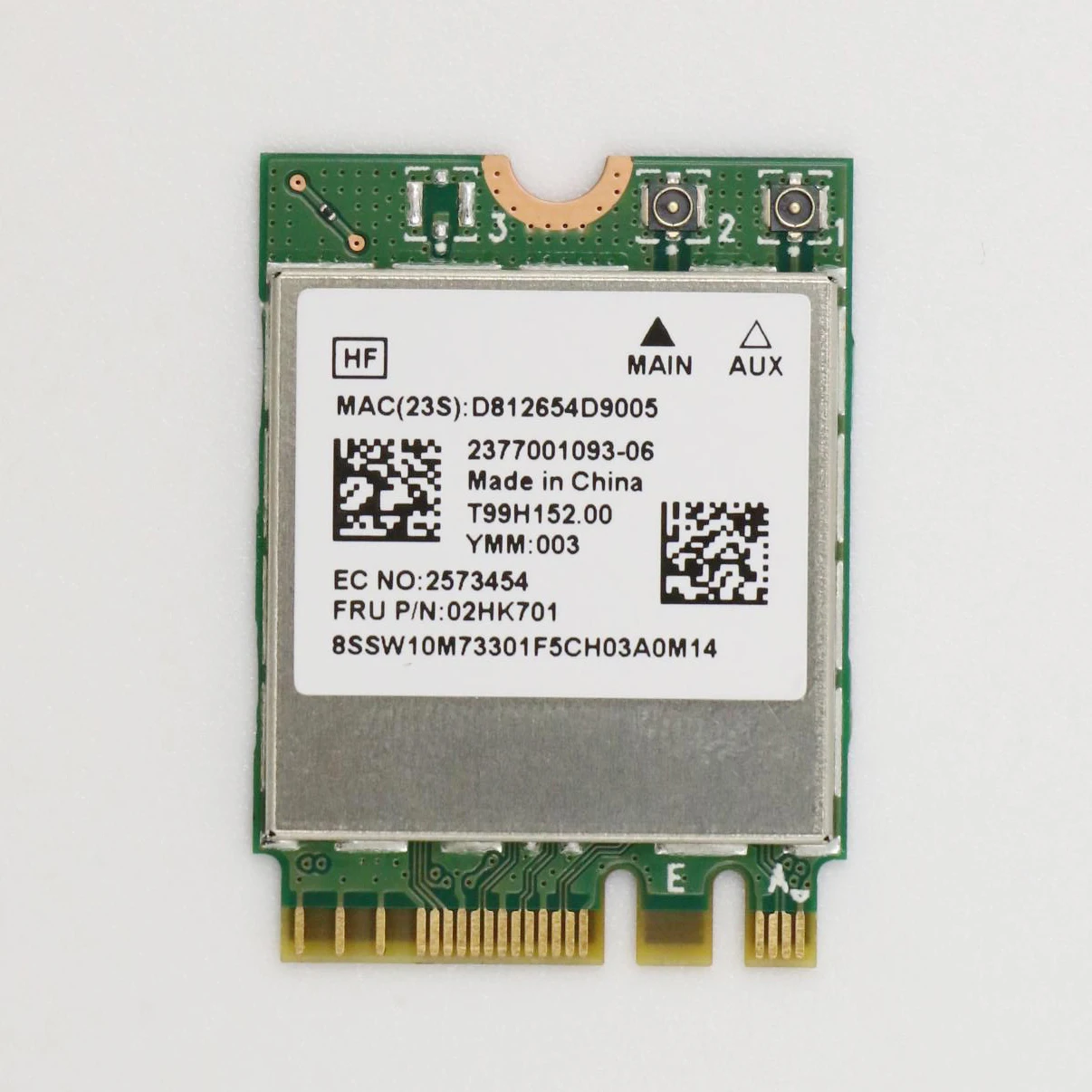 

RTL8822CE 8822CE 802.11AC Wi-fi wireless 867Mbps Bluetooth 5.0 placa de rede Para Lenovo FRU 02HK701 E460 NGFF E465 E470 E475 E5