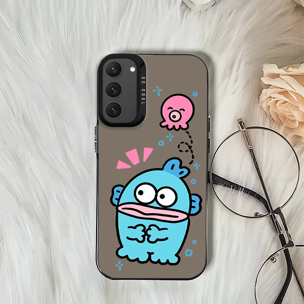 Милый чехол MINISO H-Hangyodon для Samsung Galaxy A 15 54 55 S23 S24 S25 4G 5G Ultra Plus Fe Laser Cover IMD телефона