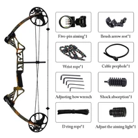 19 70 lbs compound bow m1 composite pulley bow ibo320fps cnc wheels archery equipment for hunting shooting archery suit