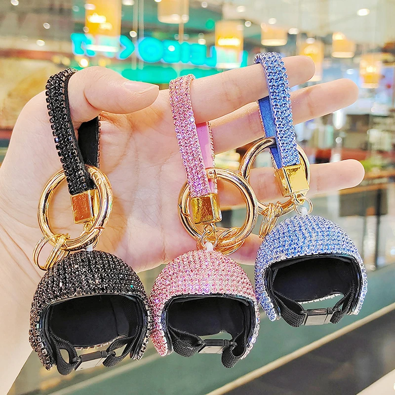 Изысканный брелок с бриллиантами красочный кулон для мотоциклетного шлема кукла